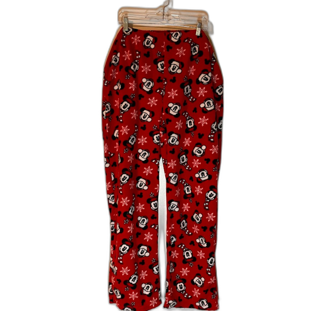 Disney Pajama Pants 2XL Christmas Mickey Mouse Santa Hat Holiday Cozycore